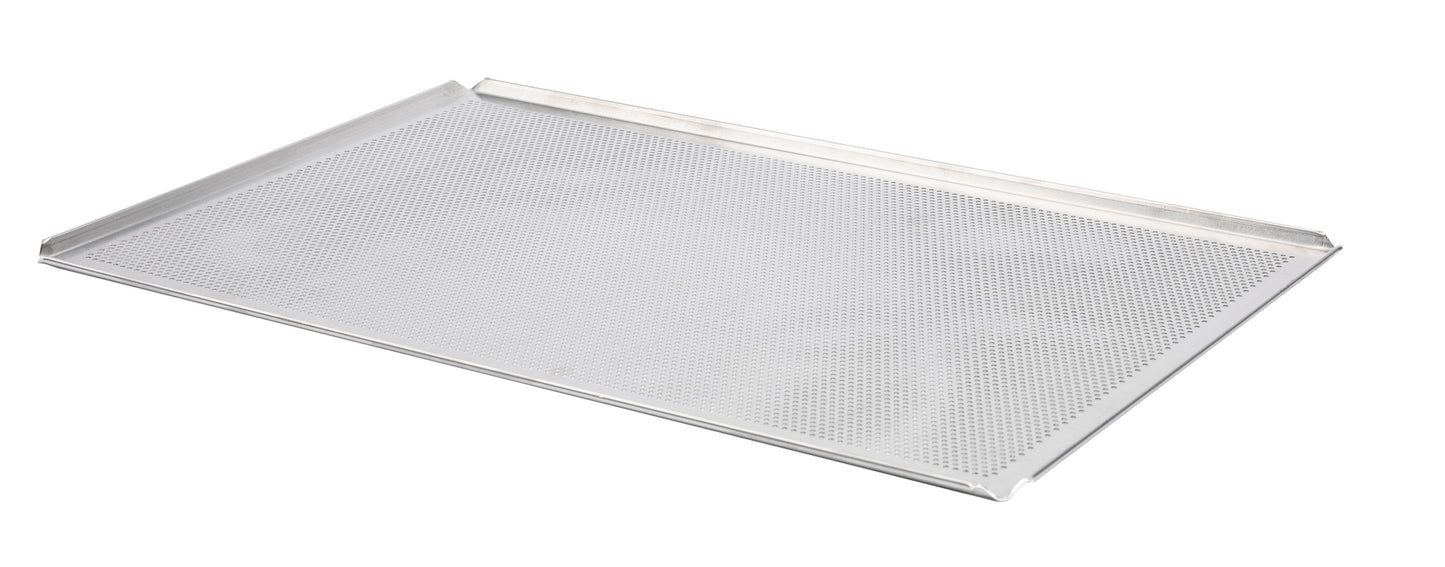 Backblech 60 x 40 cm gelocht, unbeschichtet, 4 Rand