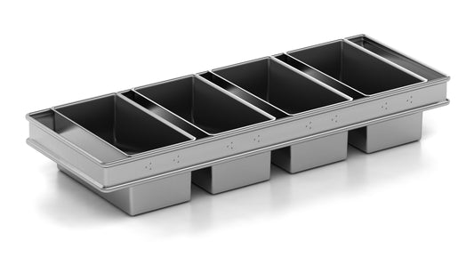 Kastenverband 4er, rechteckig, 580 x 134 x 91 mm, Antihaftbeschichtung